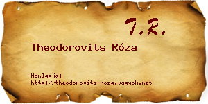 Theodorovits Róza névjegykártya