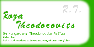 roza theodorovits business card